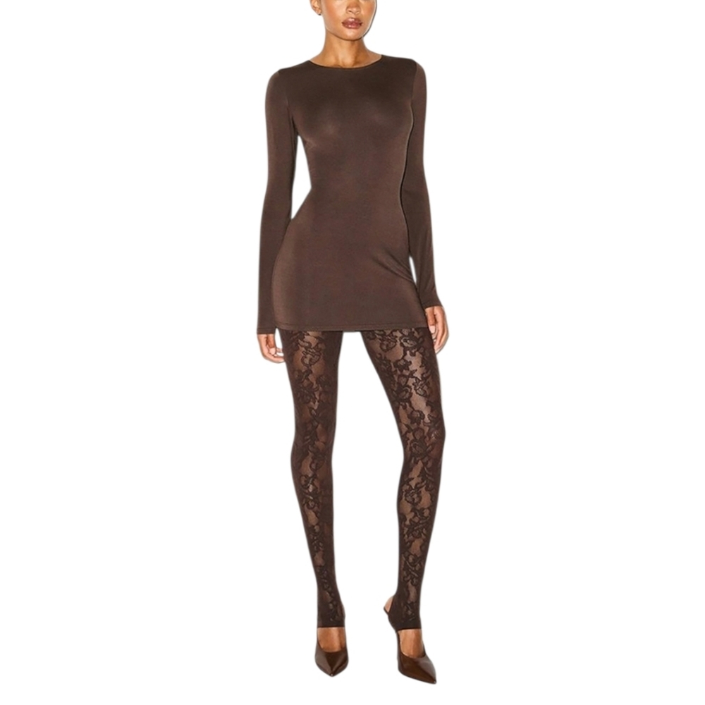 SKIMS Smooth Layered Crew Mini Dress